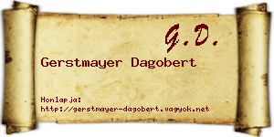 Gerstmayer Dagobert névjegykártya